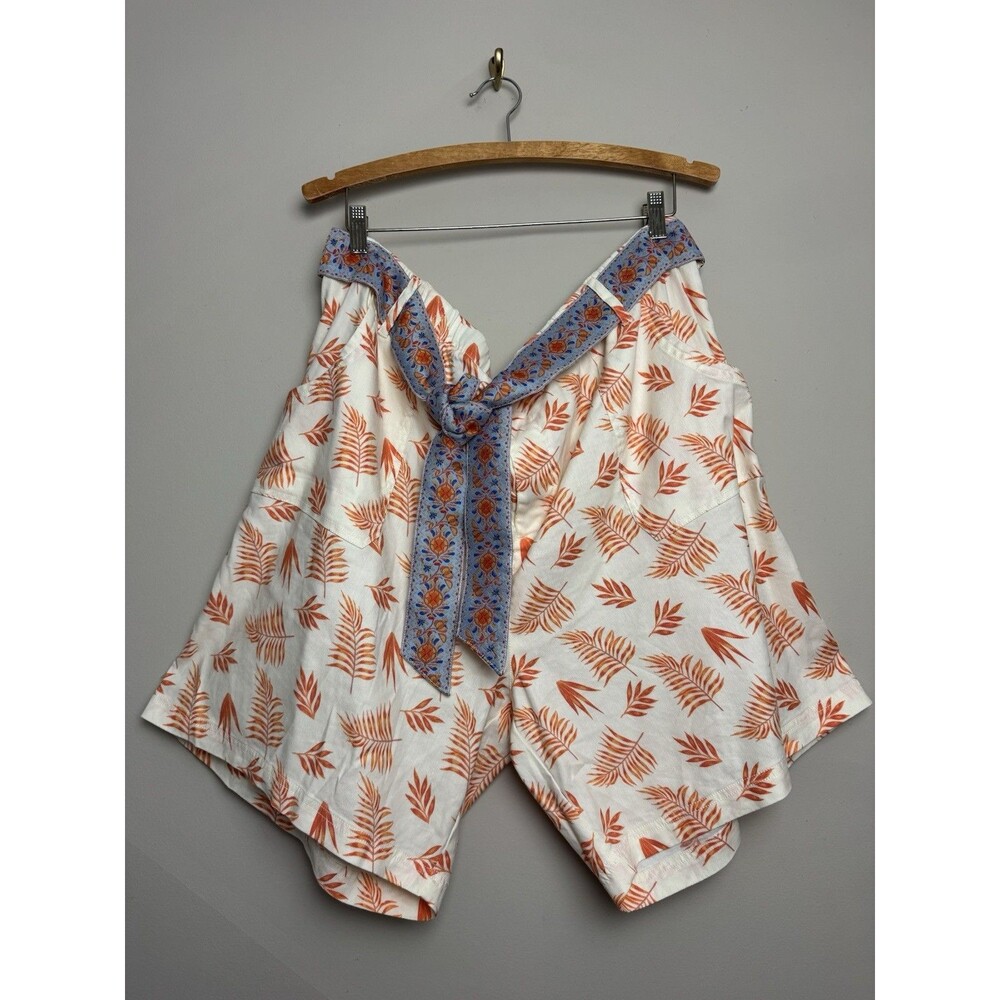Soft Surroundings Womens Printed Bermuda Shorts Plus Size 2X Floral Belted